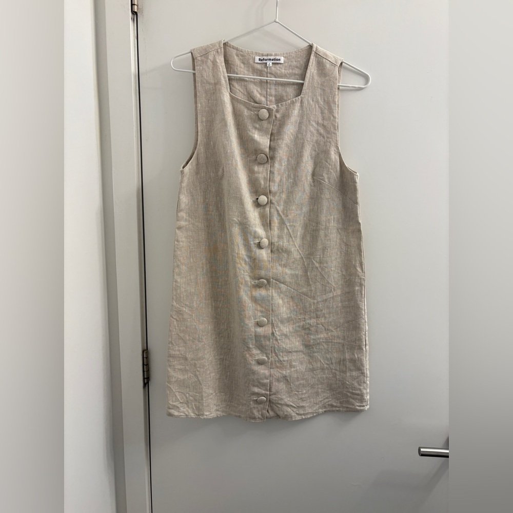 Reformation Dana Linen Mini Dress - Picture 4 of 11